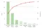 A classic pareto chart showing defect counts with the "vital few" causes highlighted.